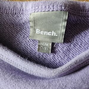 Bench Purple Crew Neck Sweater with Ribbed Texture